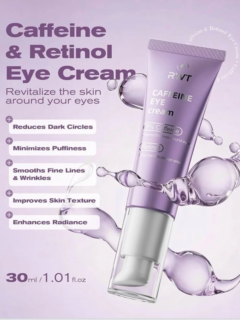 Purple Caffeine Retinol Eye Cream - Brightening & Firming